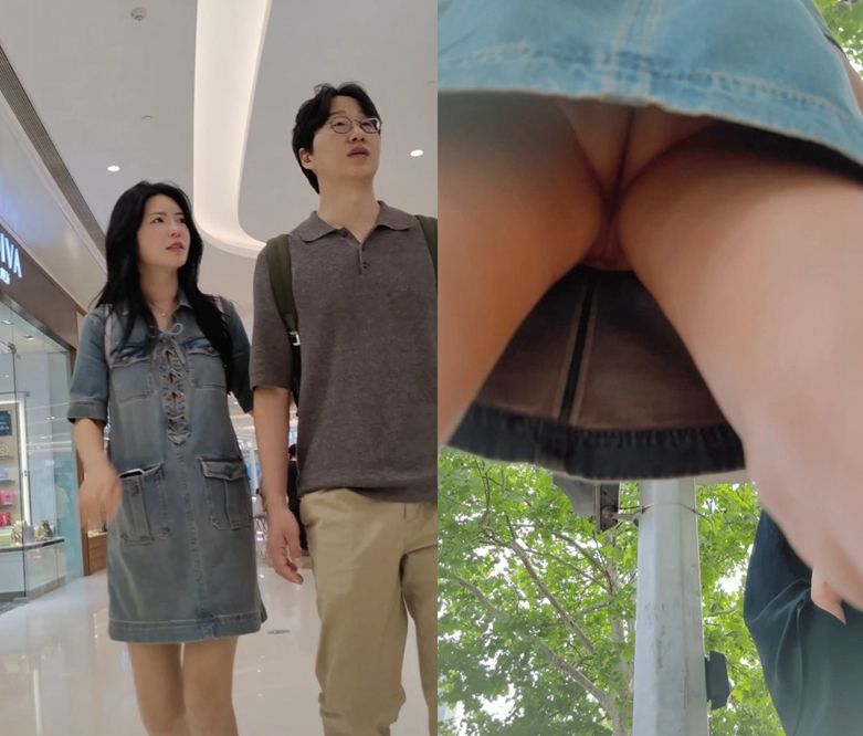 한국인커플청치마 노팬티 업스